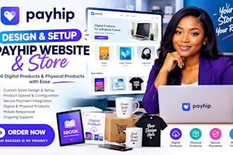 design payhip website setup payhip store sell digital products physical product