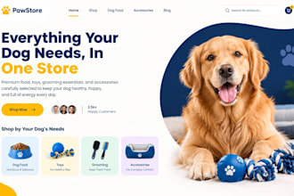 build online pet store shopify wordpress  dropshipping pet care website design