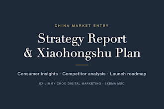 create your china market entry and xiaohongshu strategy report