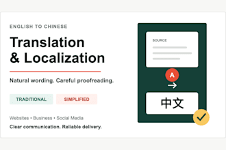 translate english to chinese and localize your content