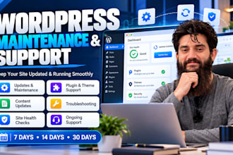 provide monthly wordpress maintenance and support