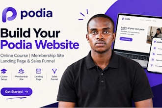 podia website online course website membership site landing page sales funnel
