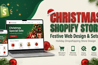 christmas shopify store design for holiday sales and festive shopping