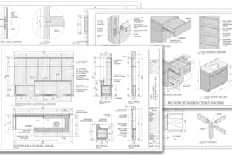 provide millwork shop drawings, architectural millwork, drafting and fabrication