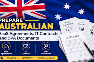 prepare australian saas agreements, IT contracts and dpa documents
