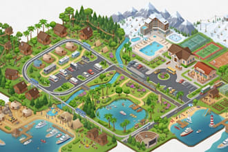 do detial 2d 3d and isometric  site maps for campground and real estate