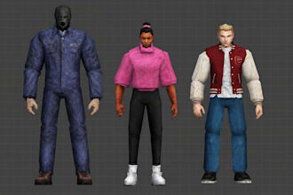 create creepy ps1 psx low poly characters for your retro indie game in blender