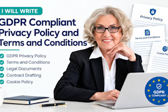write a gdpr compliant privacy policy and terms and conditions
