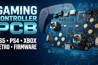 design ps5 ps4 xbox controller pcb, retro console and embedded firmware