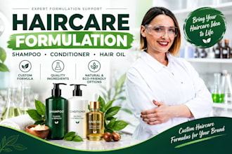 formulate custom shampoo, conditioner, hair oil and haircare formulas