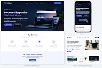 create a responsive HTML CSS website or landing page