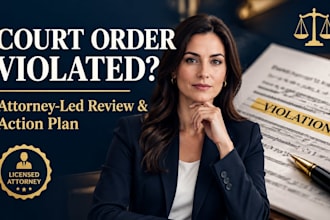 help address a family court order violation as an attorney