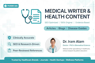 seo optimized medical articles and health blogs