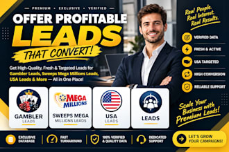 offer profitable, gambler leads, sweeps mega millions leads, usa leads, leads
