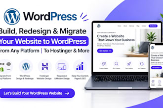 build wordpress website redesign wordpress migration hostinger wordpress design
