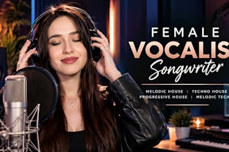 record female house vocal edm singer for melodic house tech house melodic techno