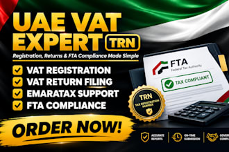 do uae vat registration and vat return with trn fta bookkeeping emaratax filing