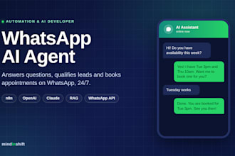 build a whatsapp ai agent, ai chatbot and automation with n8n