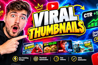 design a professional clickable youtube thumbnail