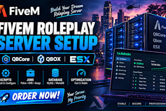setup fivem qbcore esx qbox roleplay server and scripts