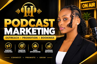 research and pitch relevant podcasts for guest appearances