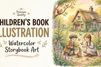 create custom childrens book illustrations and storybook characters