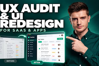 do professional UX audit and UI redesign for your web or mobile app