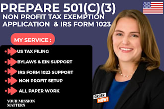 prepare your 501c3 nonprofit tax exemption application and form 1023