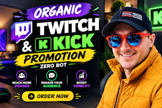 do twitch promotion for twitch affiliate, twitch partner and live viewers