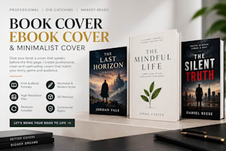 design book cover, ebook cover, minimalist book cover design