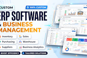 build custom erp software, webapp, erp system, inventory and business management