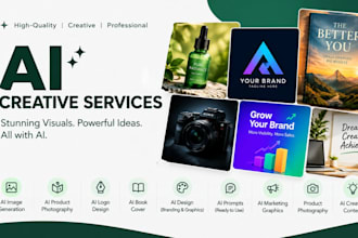 create ai images, ai product photography and ai marketing designs