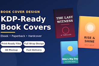 design a professional book cover ebook cover, and amazon KDP cover
