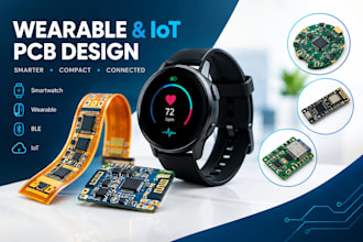 design weareable pcb,smartwatch pcb,ble pcb and iot prototype