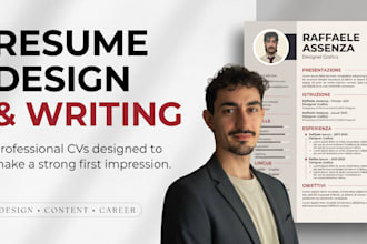 design a professional and modern CV or resume