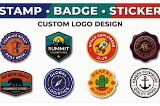 design a custom stamp, badge, seal, or round logo