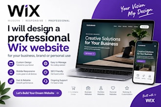 create a modern and responsive wix website