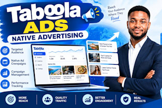 set up and manage taboola, outbrain and mgid ads for website traffic native ad