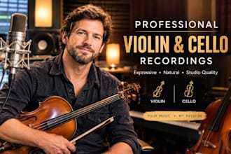 record violin and cello for your song and tracks