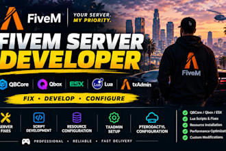 fix your fivem server, scripts, txadmin, qbcore, qbox and esx