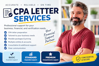 prepare US CPA letter, income verification, comfort and mortgage letter