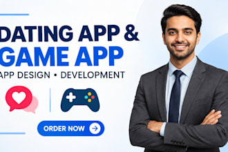 build dating app social chat app game app dating website and app development