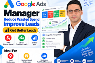 be your google ads manager and PPC specialist to improve ROI