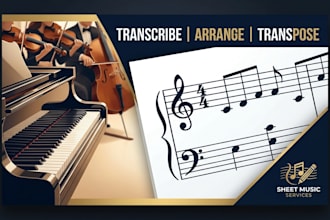transcribe arrange transpose string quartet piano sheet midi to sheet music