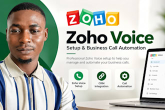 set up your zoho voice phone system and connect it with zoho CRM to automate