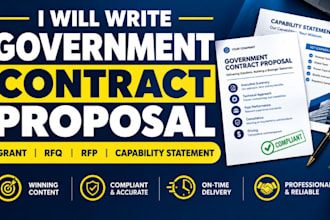 write government contract proposal rfp rfq capability statement samgov for US