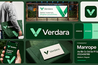 design business logo and branding kit with brand identity