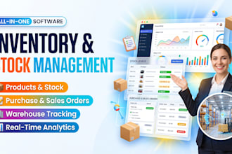 develop inventory management software, stock, order and warehouse system
