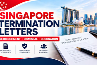 draft singapore employment termination retrenchment resignation dismissal letter