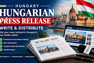 write and distribute a hungarian press release on 250 premium hungary news sites